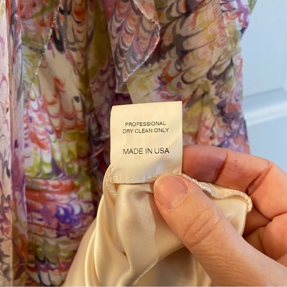 Poleci silk one shoulder dress size 2 EUC - Picture 5 of 6